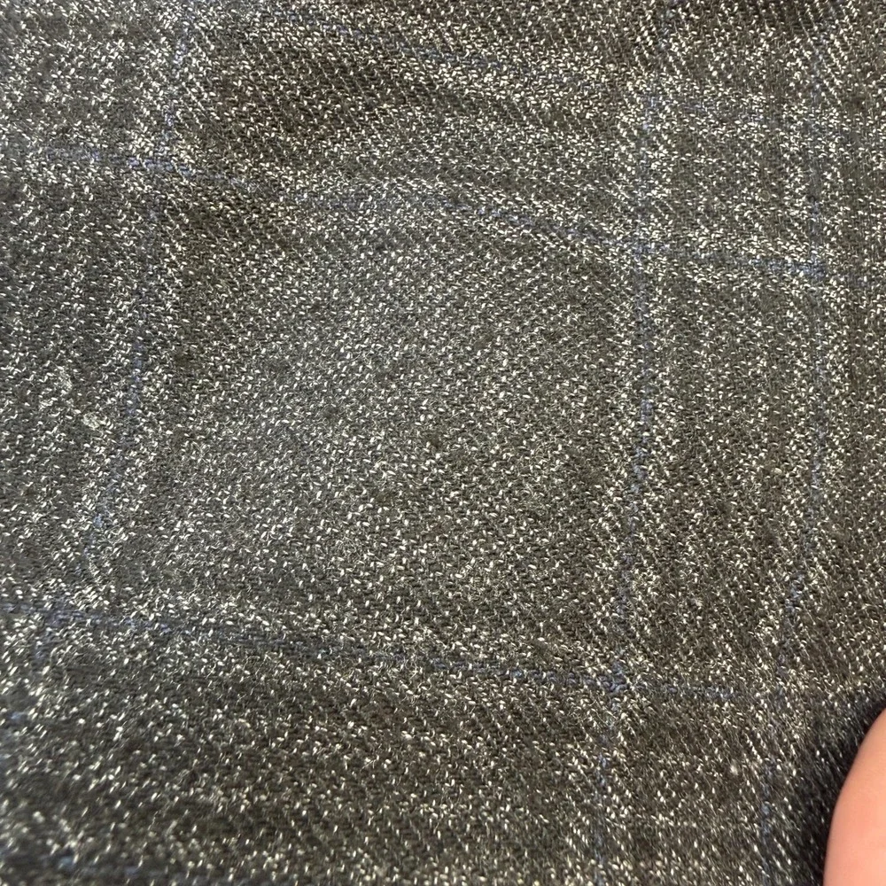 Joseph Abboud Blazer Jacket Mens 48L Charcoal Plaid Tollegno Wool Sport Coat